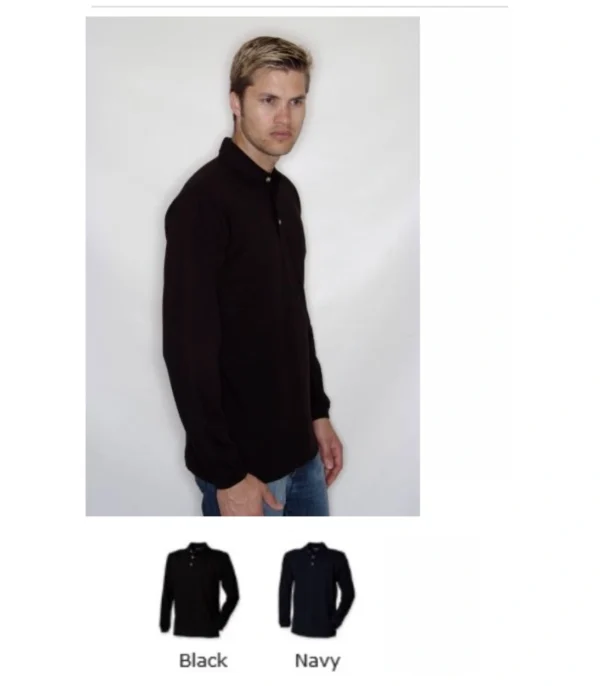 Henbury H105 Long Sleeve Polo Shirt